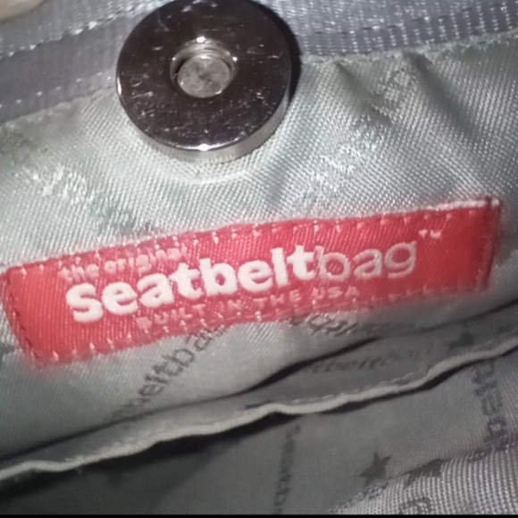 Harvey's Seatbelt Purse Grey Medium Made Of Real Recycled Seatbelts Hand Bag - Picture 8 of 9